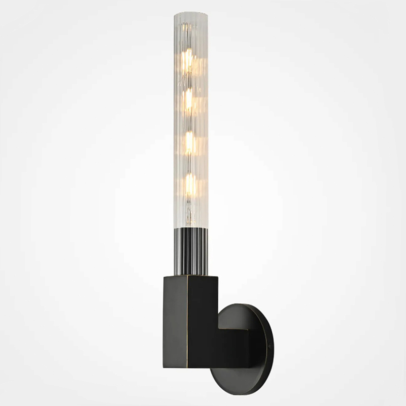 Бра CANNELLE wall lamp SINGLE Sconces Black Черный Прозрачное Стекло в Рязани | Loft Concept 