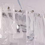 Люстра круглая с подвесными прямоугольными пластинами из стекла Glacier Panels варинант исполнения - 4 | Loft Concept в Рязани