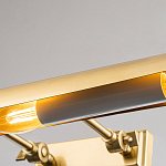 Светильник для картин цвета состаренная латунь с широким плафоном на прямоугольном основании Elstead Lighting варинант исполнения - 2 | Loft Concept в Рязани