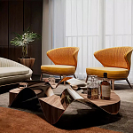 Дизайнерский журнальный стол волнистой формы Nyxacad варинант исполнения - 4 | Loft Concept в Рязани