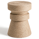 Приставной стол с отделкой из джута Juti D35 см варинант исполнения - 1 | Loft Concept в Рязани