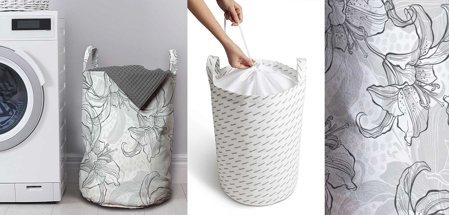 Корзина Black and White Flowers Basket Корзина Black and White Flowers Basket - Loft-Concept в Рязани