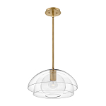 Подвесной светильник с прозрачным двойным стеклянным плафоном в форме купола и внутренней сферой Hinkley варинант исполнения - 10 | Loft Concept в Рязани
