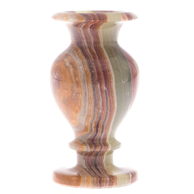 Ваза настольная для цветов из натурального оникса Onyx Vase Мульти Ваза настольная для цветов из натурального оникса Onyx Vase Мульти в Рязани | Loft Concept