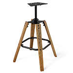 Барный стул со спинкой и подлокотниками на 4-х деревянных ножках Douglas Rhombus Серый Велюр варинант исполнения - 5 | Loft Concept в Рязани