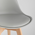 Стул с основой из пластика и мягким сиденьем Arvika Grey варинант исполнения - 7 | Loft Concept в Рязани