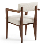 Кресло обеденное Alcove White Boucle из массива ореха варинант исполнения - 4 | Loft Concept в Рязани