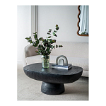 Столик кофейный черного цвета с овальной столешницей и круглым основанием Black Dalmen Table варинант исполнения - 8 | Loft Concept в Рязани