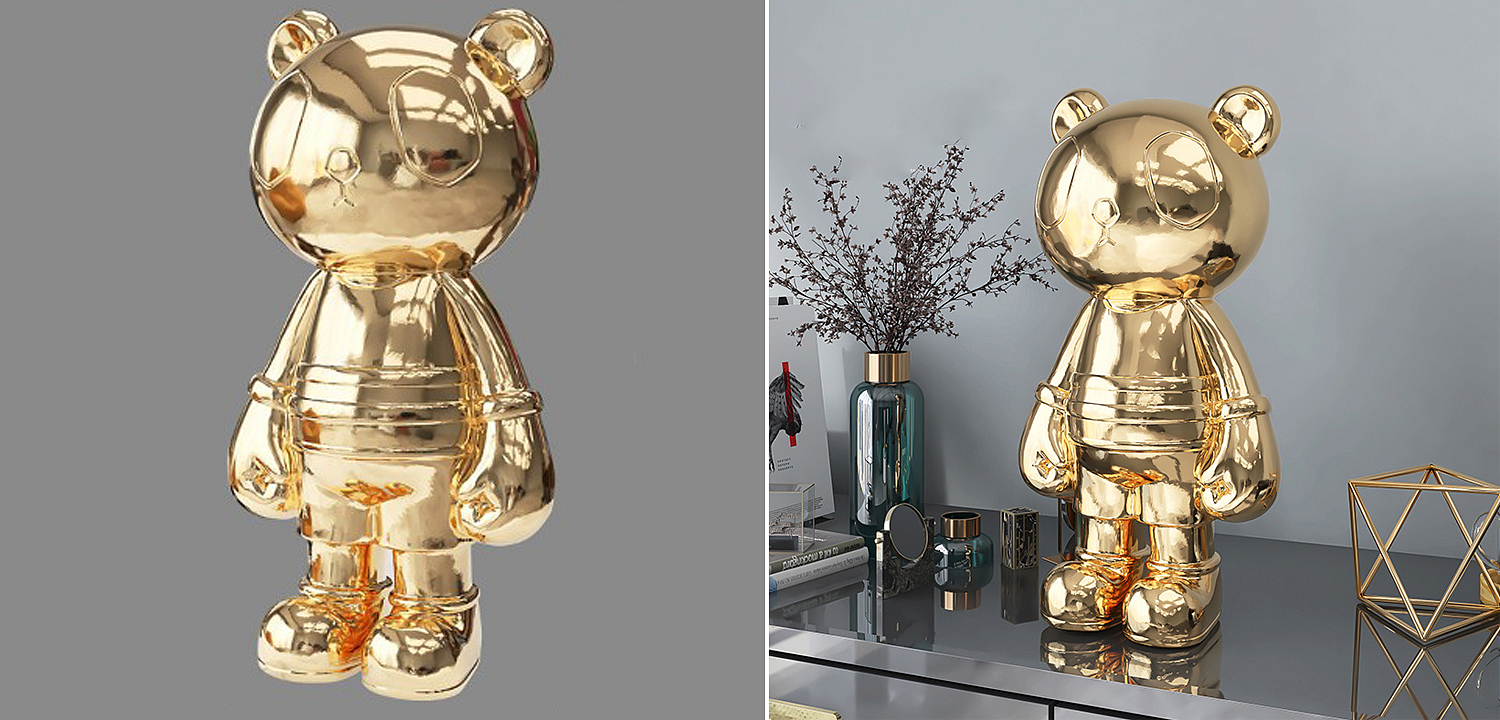 Аксессуар для интерьера Золотая Панда Kanye Bear Takashi Murakami Аксессуар для интерьера Золотая Панда Kanye Bear Takashi Murakami - Loft-Concept в Рязани