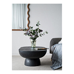 Столик кофейный черного цвета с овальной столешницей и круглым основанием Black Dalmen Table варинант исполнения - 10 | Loft Concept в Рязани