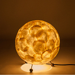 Настольная лампа из перламутра на металлическом каркасе Indonesian Egg варинант исполнения - 4 | Loft Concept в Рязани