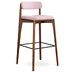 Барный стул из массива ясеня с обивкой из рогожки Elegant Ash варинант исполнения - 2 | Loft Concept в Рязани