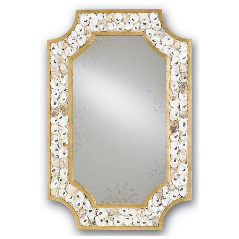 Зеркало Margate Mirror Бежево-серый Золотой Зеркало Margate Mirror Бежево-серый Золотой в Рязани | Loft Concept