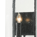 Бра с плафоном из прозрачного стекла на черном каркасе Glass Ball with Seeds варинант исполнения - 1 | Loft Concept в Рязани