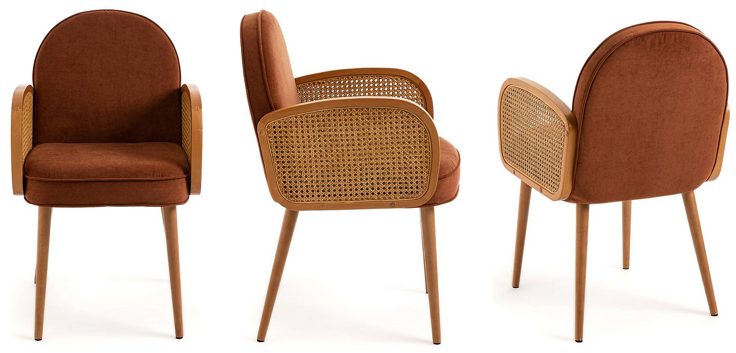 Стул Morten Wicker Terracotta Chair Стул Morten Wicker Terracotta Chair - Loft-Concept в Рязани