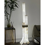 Торшер геометрический с тремя мраморными плафонами Marble Tripod варинант исполнения - 7 | Loft Concept в Рязани