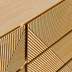 Комод с геометрическим рисунком на ящиках Anders Light Wood варинант исполнения - 5 | Loft Concept в Рязани