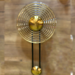 Бра с круглым рифленым плафоном янтарного цвета Savio Glass Disc Light варинант исполнения - 2 | Loft Concept в Рязани