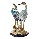 Статуэтка в виде двух птиц из фарфора с бронзовыми элементами Bird of the Garden of Eden варинант исполнения - 3 | Loft Concept в Рязани