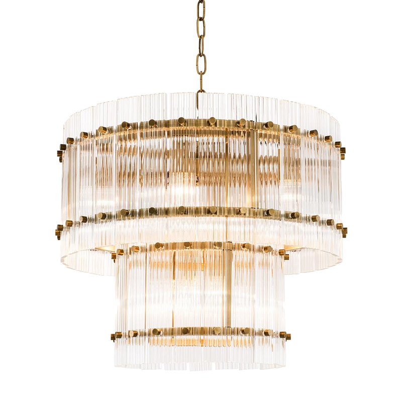 Люстра Chandelier Ruby S Латунь Античная полированная Прозрачный Люстра Chandelier Ruby S Латунь Античная полированная Прозрачный в Рязани | Loft Concept