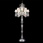 Торшер с 12-ю белыми текстильными абажурами и хрустальными подвесками Lustre Reverie варинант исполнения - 2 | Loft Concept в Рязани