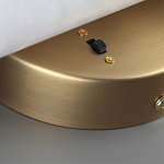 Бра с цилиндрическим плафоном из белого алебастра на круглом основании Латунь Cryptocrystalline Stone варинант исполнения - 3 | Loft Concept в Рязани