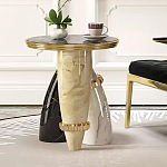 Дизайнерский журнальный стол круглый на 3-х фигурных ножках Cuzadit варинант исполнения - 2 | Loft Concept в Рязани