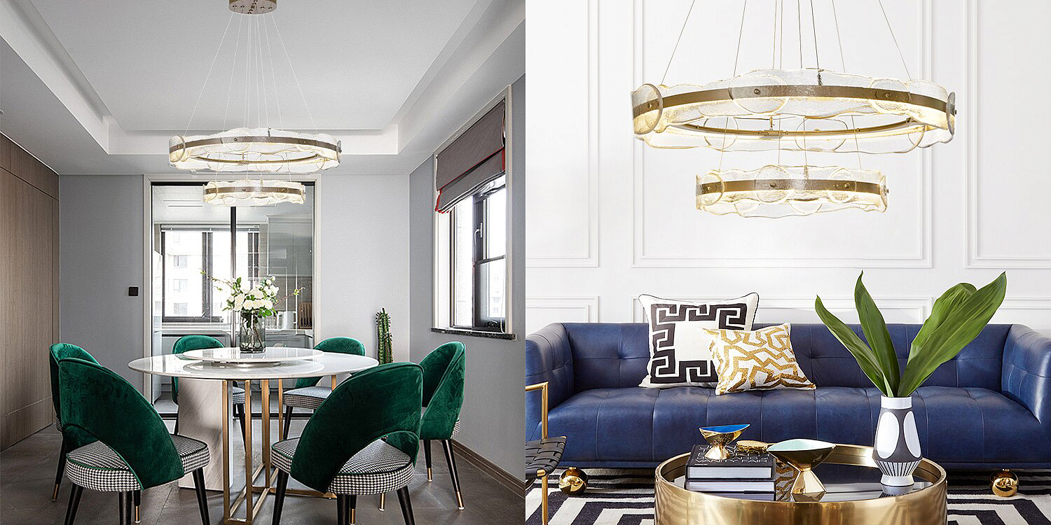 Люстра golden 2 RING horizontal chandelier Люстра golden 2 RING horizontal chandelier - Loft-Concept в Рязани