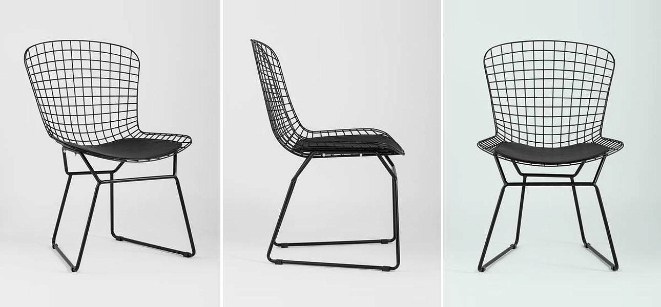 Стул Bertoia Chair Черный Матовый Металл Стул Bertoia Chair Черный Матовый Металл - Loft-Concept в Рязани