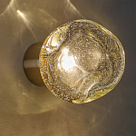 Бра с круглым плафоном из прозрачного стекла с пузырьками воздуха Effervia  варинант исполнения - 11 | Loft Concept в Рязани