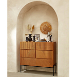 Комод с геометрическим рисунком на ящиках Anders Dark Wood варинант исполнения - 5 | Loft Concept в Рязани