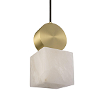 Подвесной светильник с квадратным мраморным плафоном Marble square варинант исполнения - 3 | Loft Concept в Рязани