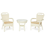 Комплект террасный из ротанга Eloise белый варинант исполнения - 1 | Loft Concept в Рязани