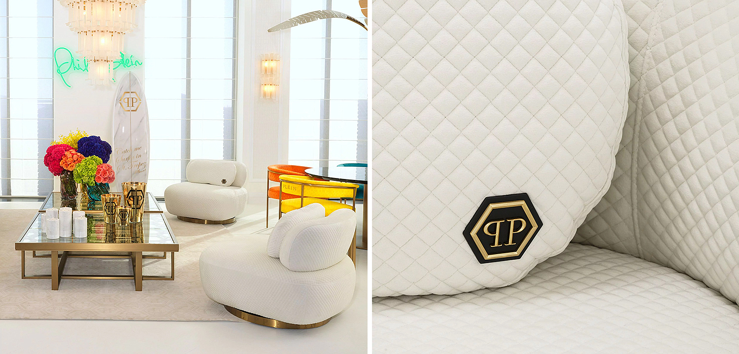Кресло Philipp Plein Chair Signature White Кресло Philipp Plein Chair Signature White - Loft-Concept в Рязани