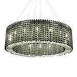 Круглая люстра с хрустальными подвесками Crystal Art Chrome Green Chandelier 12 варинант исполнения - 2 | Loft Concept в Рязани