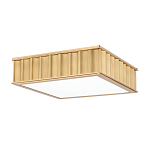 Потолочный светильник квадратный с гофрированным латунным абажуром Millennium варинант исполнения - 1 | Loft Concept в Рязани