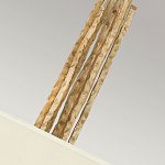 Люстра подвесная с широким белым текстильным абажуром и вертикальными декоративными элементами Hinkley варинант исполнения - 5 | Loft Concept в Рязани