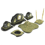 Настольный письменный набор из змеевика из 7-ми элементов Successful Leader варинант исполнения - 2 | Loft Concept в Рязани