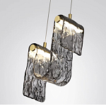 Подвесной светильник волнистой формы из фактурного стекла Wave варинант исполнения - 10 | Loft Concept в Рязани