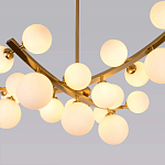 Люстра подвесная фигурная с белыми лампами в форме шара Felicitat варинант исполнения - 2 | Loft Concept в Рязани