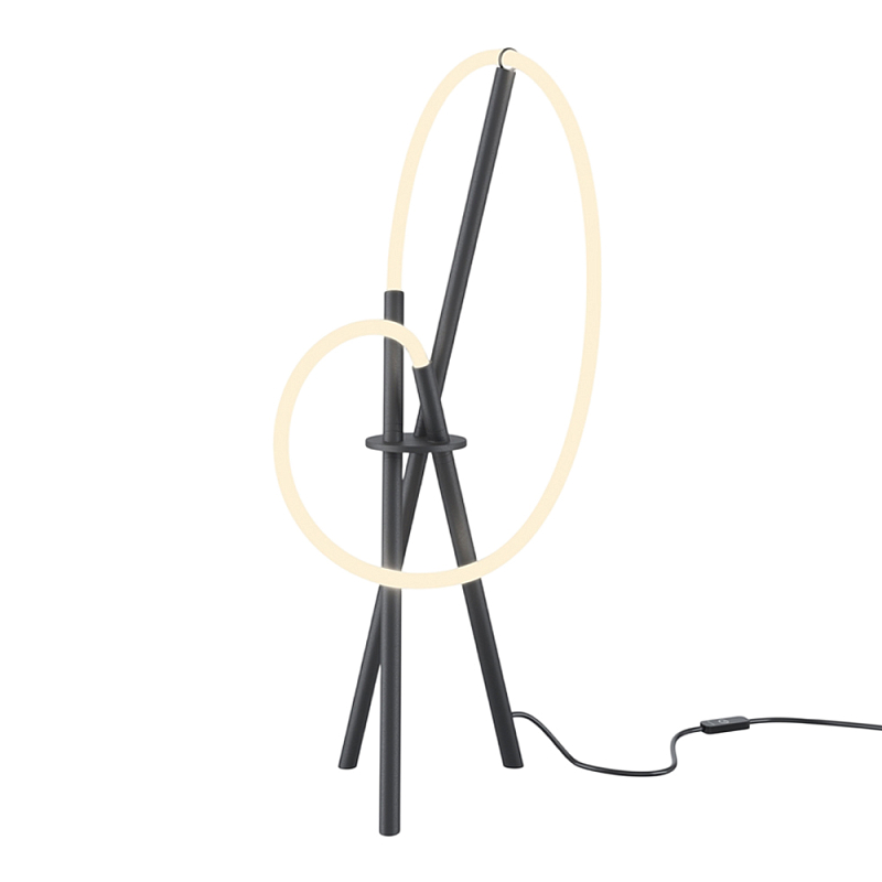 Настольный светильник Crochet Black 3000К 15Вт Черный Белый в Рязани | Loft Concept 