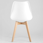 Стул с основой из пластика и мягким сиденьем Arvika White варинант исполнения - 5 | Loft Concept в Рязани