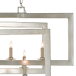 Люстра серебряная из пересекающихся прямоугольных элементов Intersecting Rectangles варинант исполнения - 1 | Loft Concept в Рязани