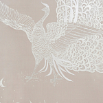 Обои ручная роспись в стиле Арт-деко Whistler Peacocks Special Colourway on Almost Mauve dyed silk варинант исполнения - 2 | Loft Concept в Рязани
