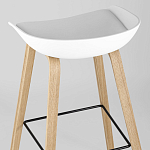 Барный стул на ножках из натурального дерева Boras White варинант исполнения - 6 | Loft Concept в Рязани
