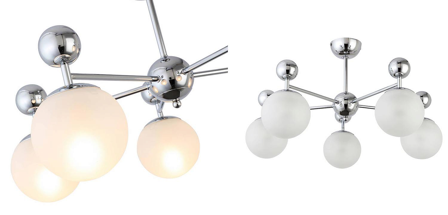 Потолочная люстра Demian Chrome Chandelier Потолочная люстра Demian Chrome Chandelier - Loft-Concept в Рязани