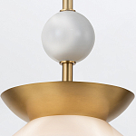 Подвесной светильник латунного цвета с конусовидным белым плафоном Quintiesse варинант исполнения - 4 | Loft Concept в Рязани