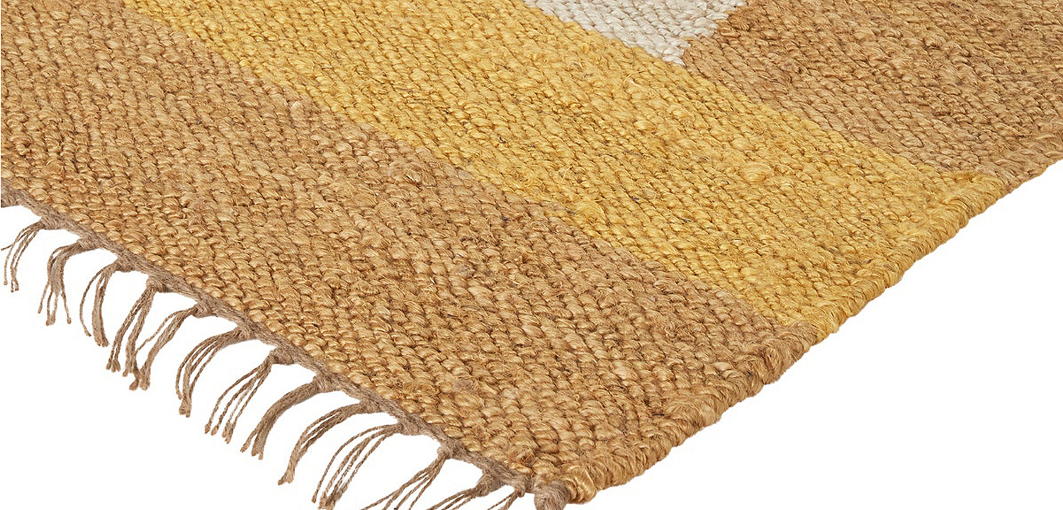 Ковер с бахромой Carpet Yellow 100% джут Ковер с бахромой Carpet Yellow 100% джут - Loft-Concept в Рязани