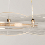 Люстра с прозрачным волнистым плафоном в форме цветка Ethereal Bloom варинант исполнения - 9 | Loft Concept в Рязани