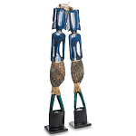 Комплект из 2-х деревянных статуэток Asmat Tall Statuettes Blue Green варинант исполнения - 2 | Loft Concept в Рязани